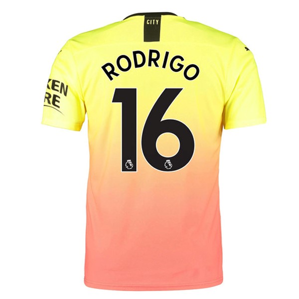 Camiseta Manchester City NO.16 Rodrigo 3ª 2019-2020 Naranja